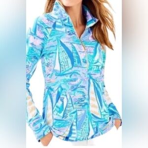 Lily Pulitzer Aboat Time Skipper Popover 1/2 Zip